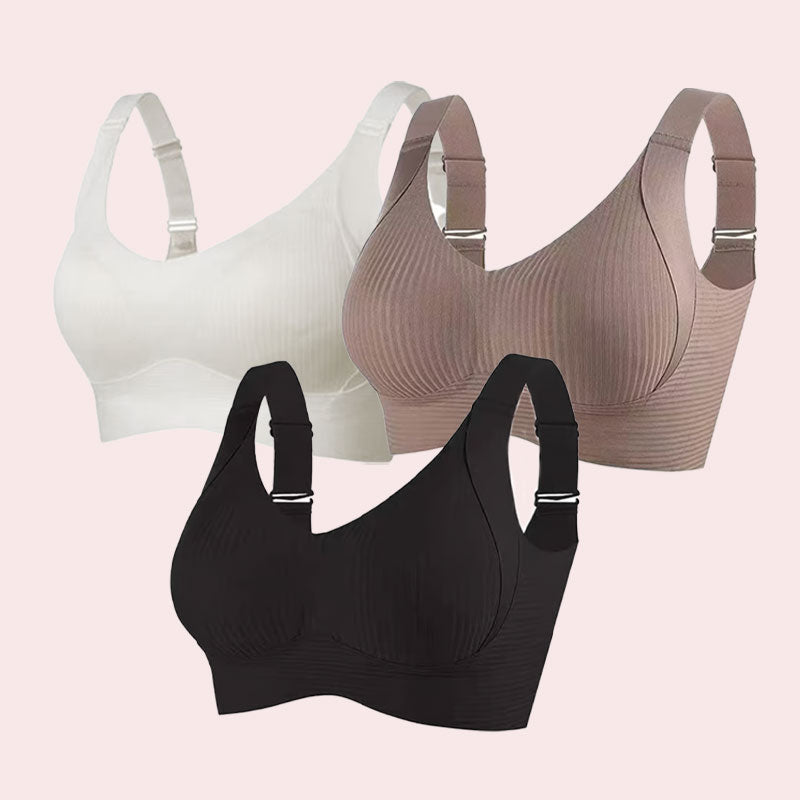 Geribde push-up-bh met verstelbare beugels voor dames | 1+1 GRATIS