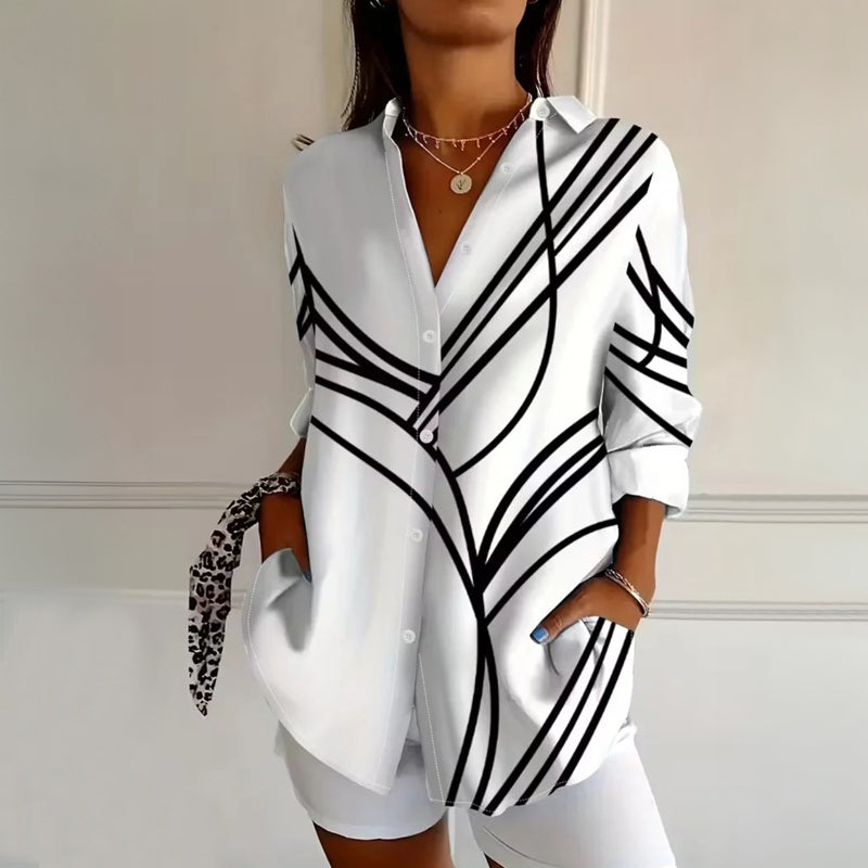 Abstracte Vintage Casual Blouse