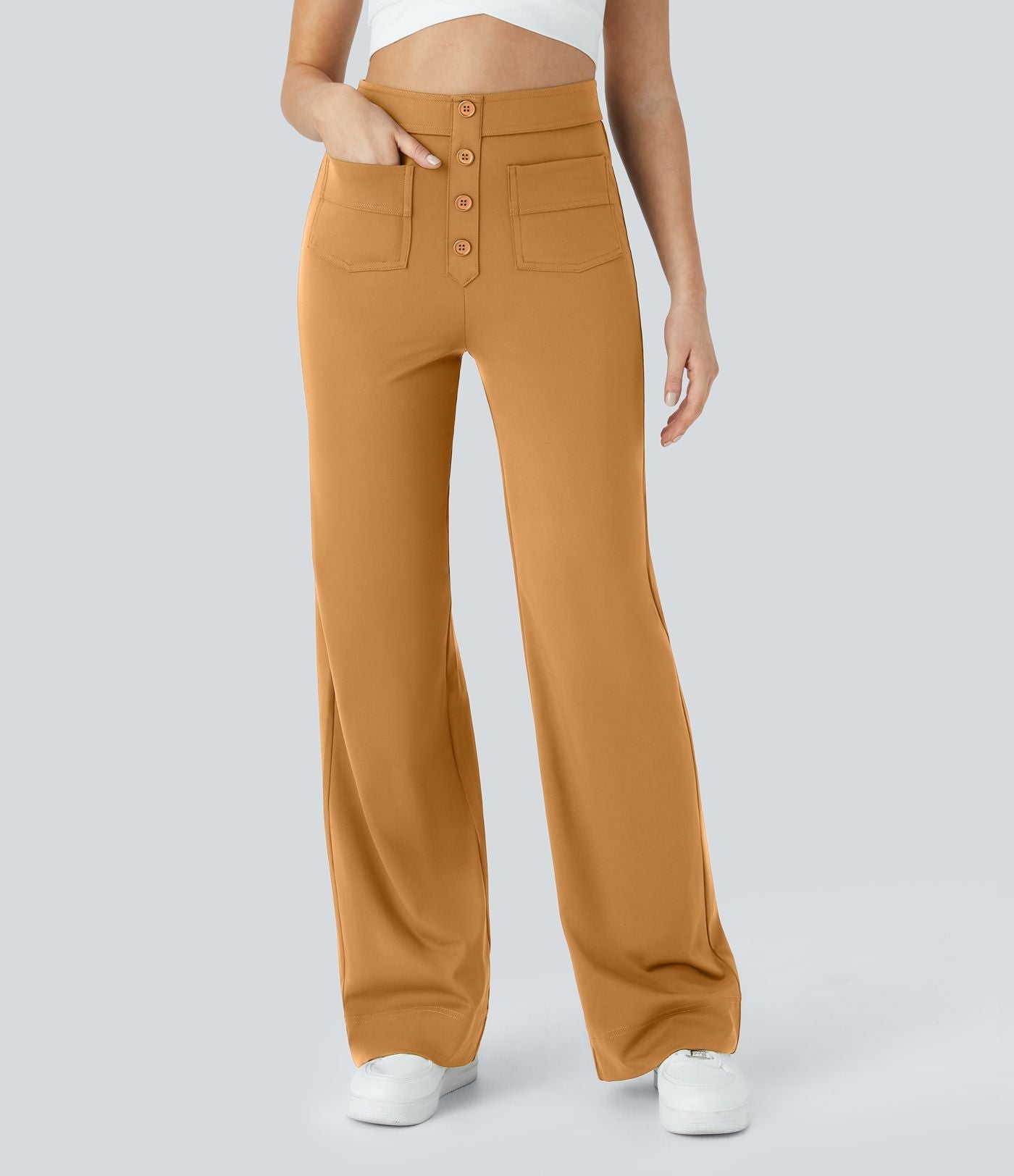 Emma™ | Elegante Elastische High-Waist Pantalon (1+1 GRATIS)