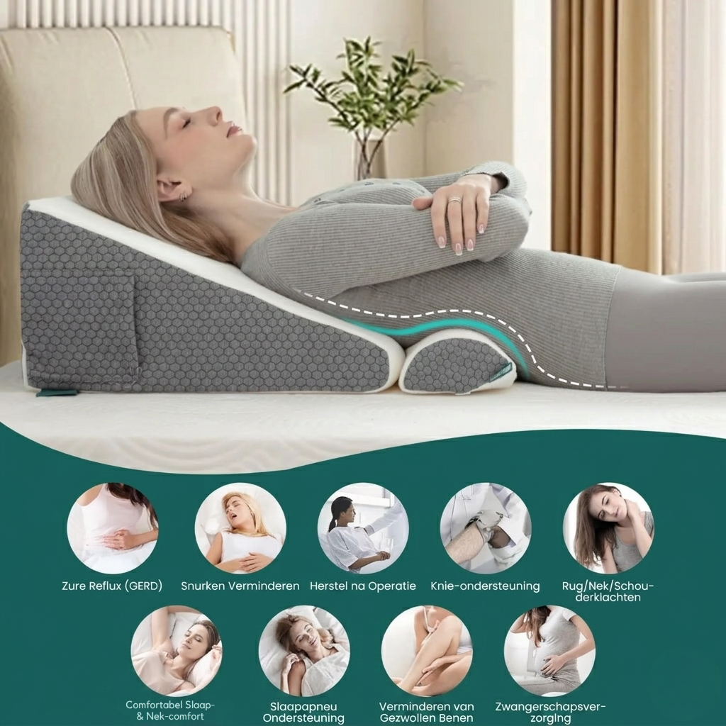 Orthava™ 6-in-1 Ergonomisch Wigkussen Met Verstelbare Hoofdsteun