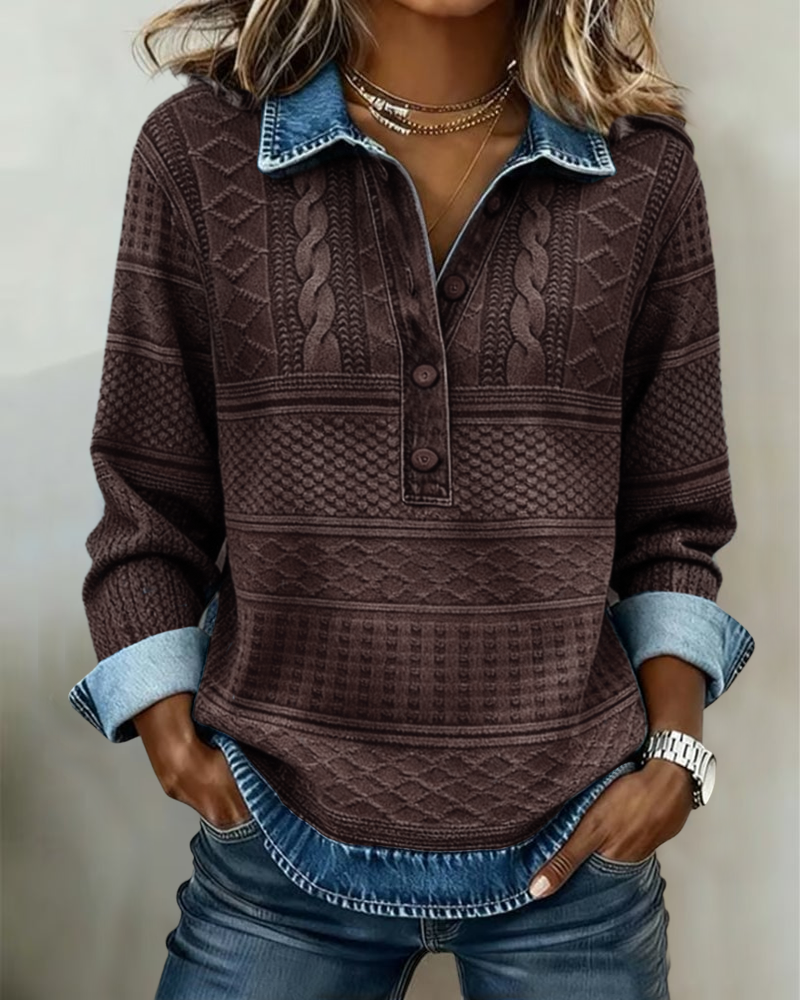 Evy | Sweater met Knoopsluiting