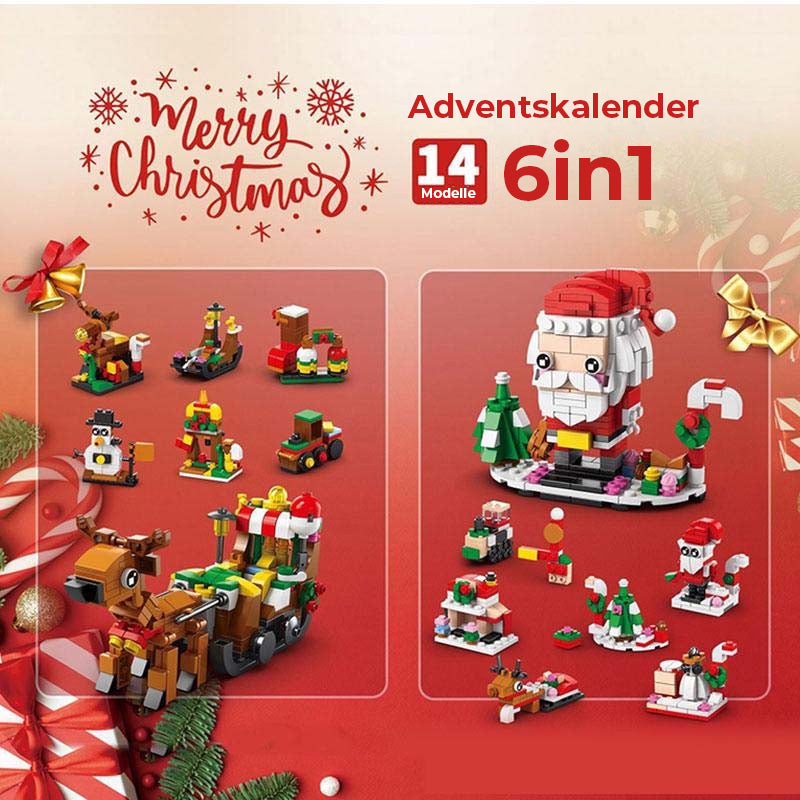 Kerstbouwstenen adventskalender