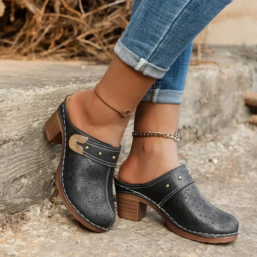 Livia™ Chunky Platform Sandalen – Gesloten Teen & Comfortabele Instap