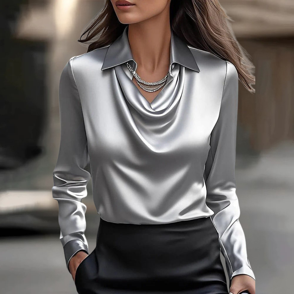 Fiona™ | Elegante Satijnen Blouse
