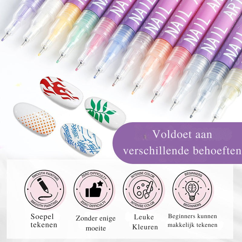 🎨12-Color Nail Art Pen Set 💅
