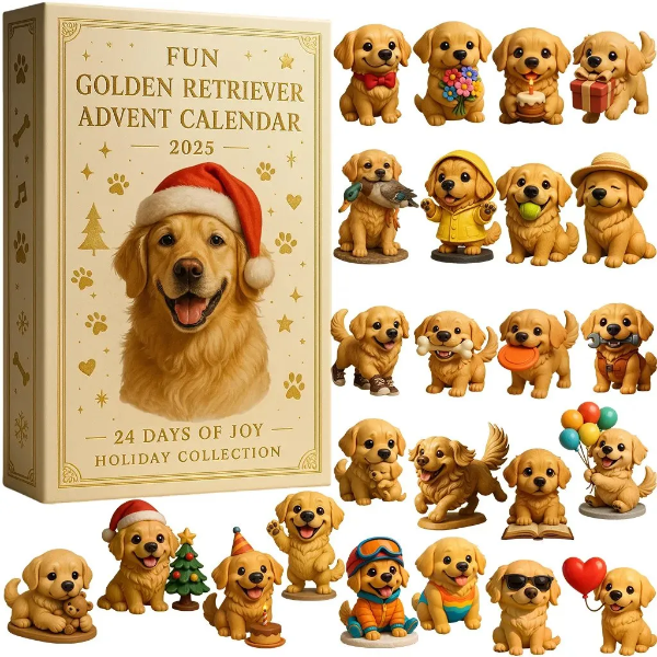 π Grappige Golden Retriever Adventskalender 2025 πΎπΆβ¨