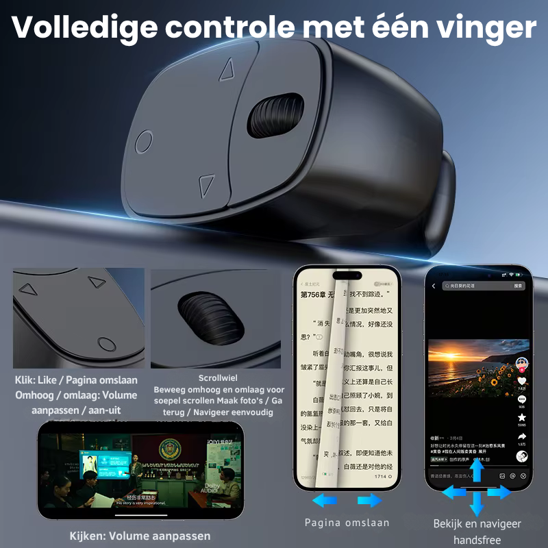 SwipeRing™ | Scroll Zonder Je Telefoon Aan Te Raken