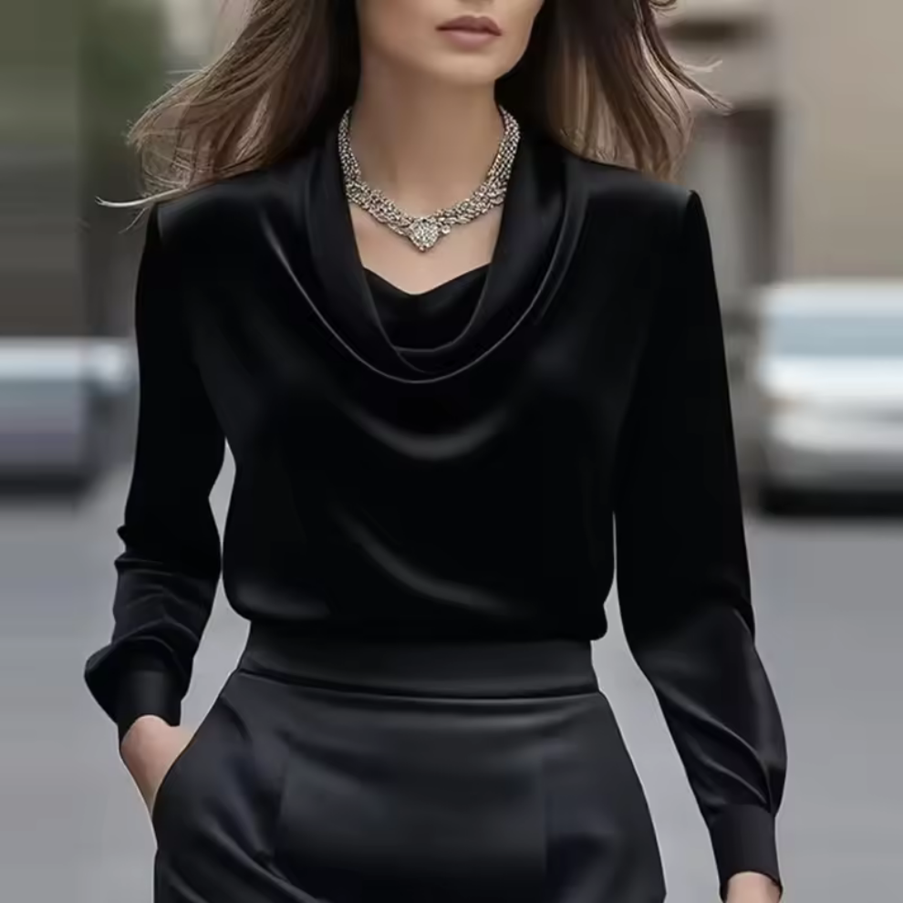 Viola™ | Satijnen Drapeerblouse