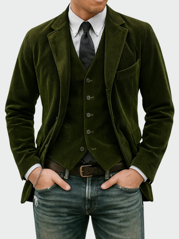 Tommy™ | Complete 2-piece: Blazer and Vest in corduroy