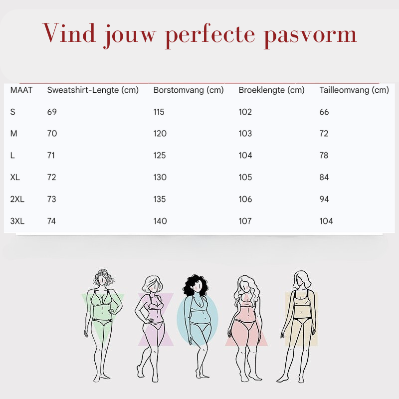 Dames glitter kerst-set: sweatshirt & broek.