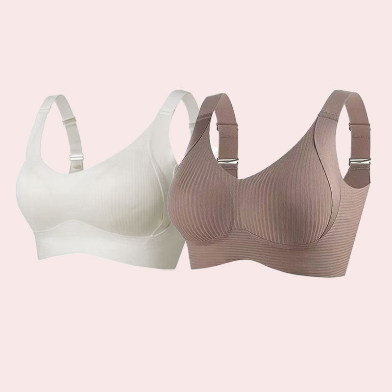 Geribde push-up-bh met verstelbare beugels voor dames | 1+1 GRATIS