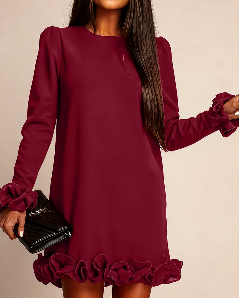 Elegante A-Lijn Jurk met Ruches