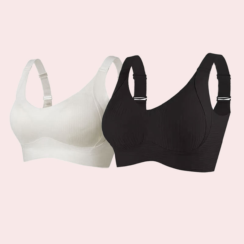 Geribde push-up-bh met verstelbare beugels voor dames | 1+1 GRATIS