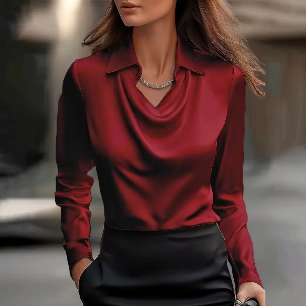 Fiona™ | Elegante Satijnen Blouse