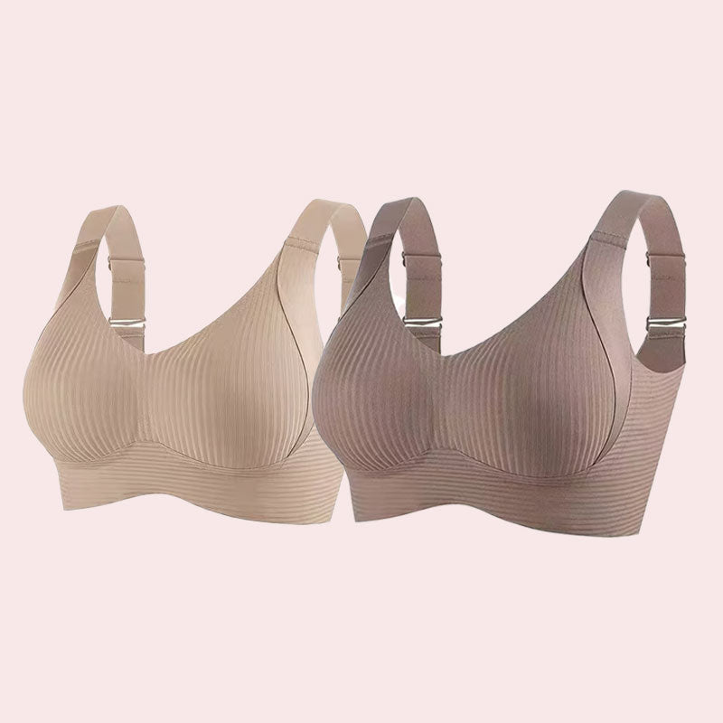 Geribde push-up-bh met verstelbare beugels voor dames | 1+1 GRATIS