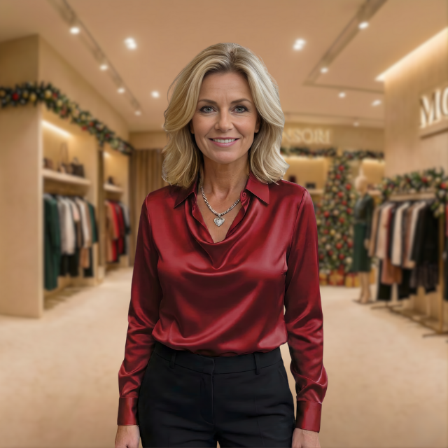 Fiona™ | Elegante Satijnen Blouse (kopie)