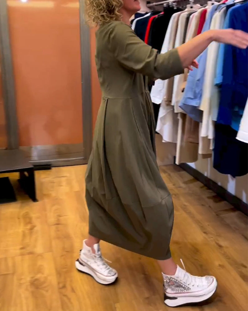 Chantal™ | Elegante Jurk met Ronde Hals