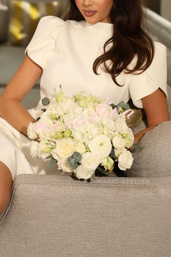 Elegante Witte Mini-jurk met Open Rug™