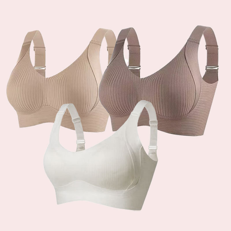 Geribde push-up-bh met verstelbare beugels voor dames | 1+1 GRATIS