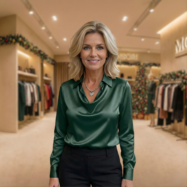 Fiona™ | Elegante Satijnen Blouse (kopie)