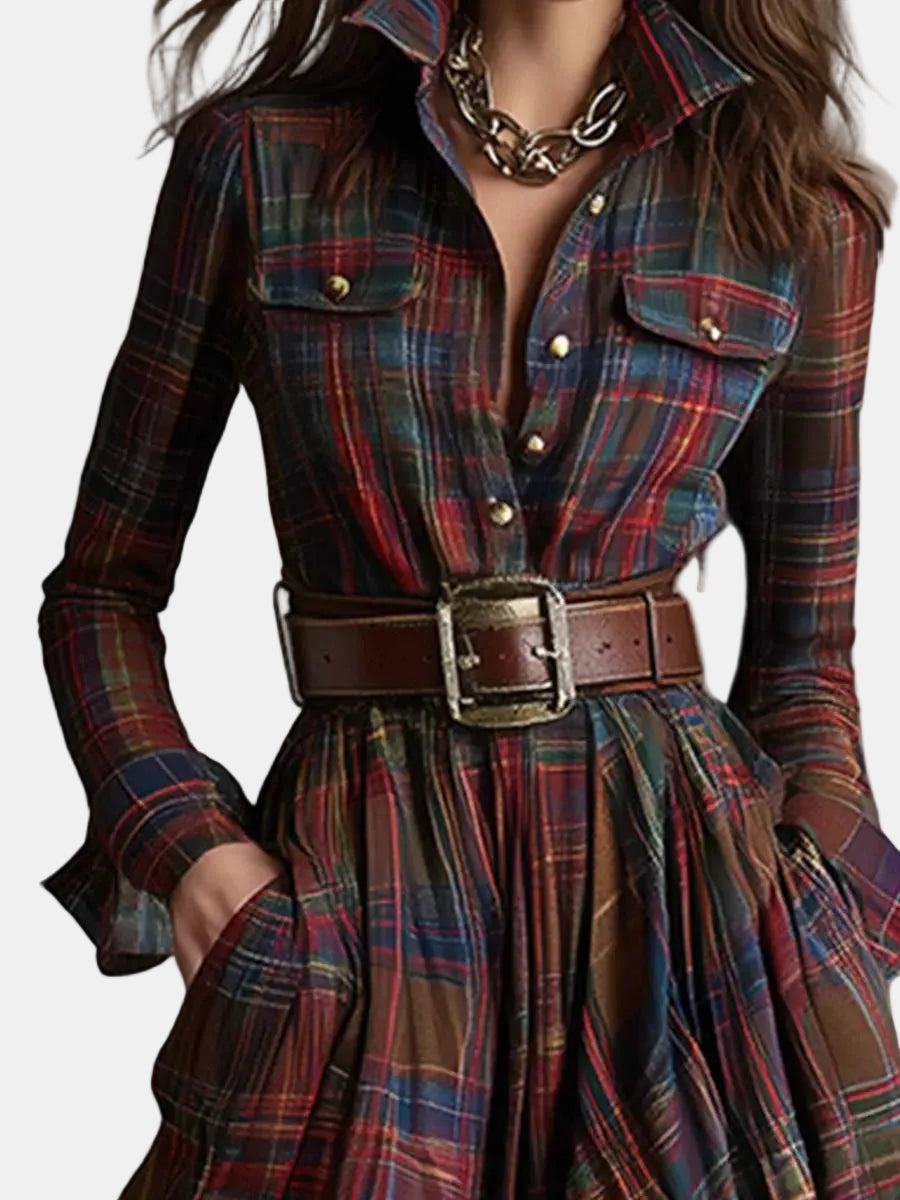 Livia | Chemisier jurk met