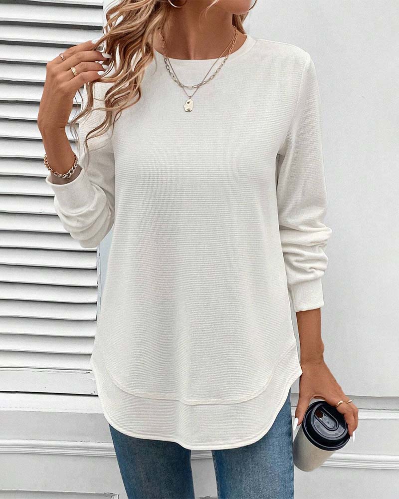 Gigi | O-Hals Lange Mouwen Top