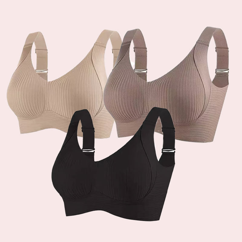 Geribde push-up-bh met verstelbare beugels voor dames | 1+1 GRATIS