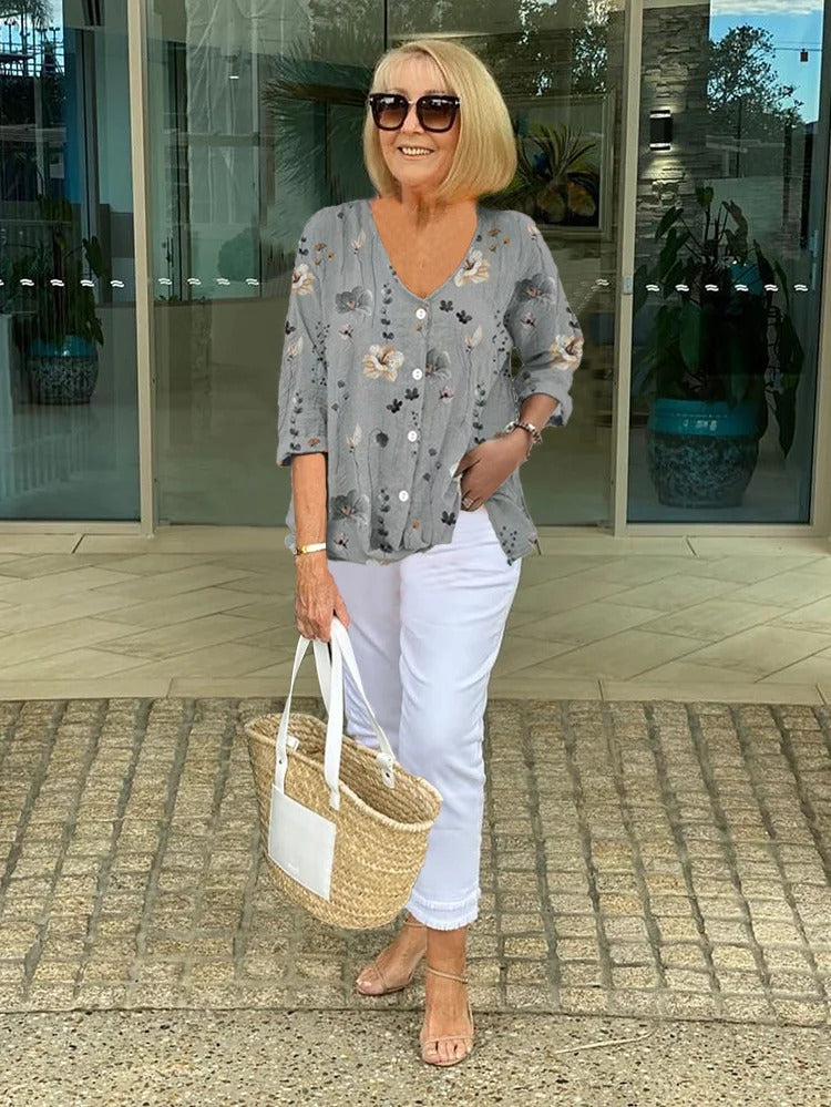 Dorothea - Elegante Bloemenblouse