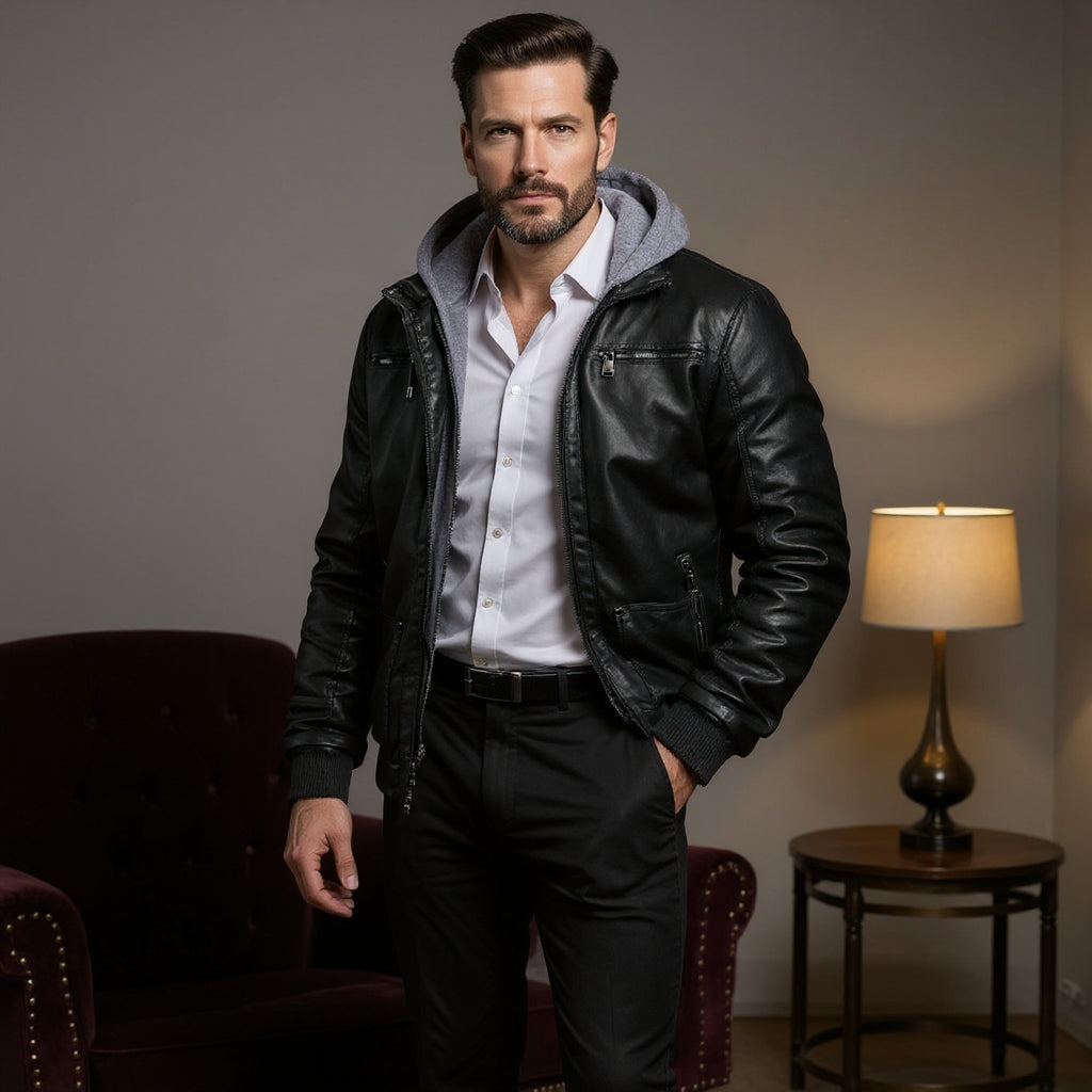 Mark™ | Leren winterjas