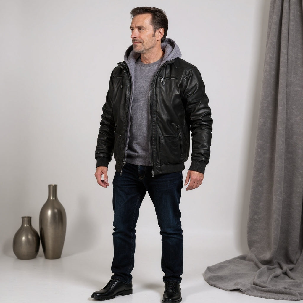 Mark™ | Leren winterjas