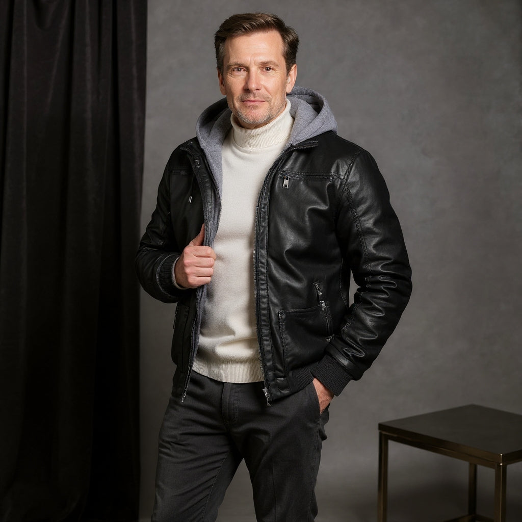 Mark™ | Leren winterjas