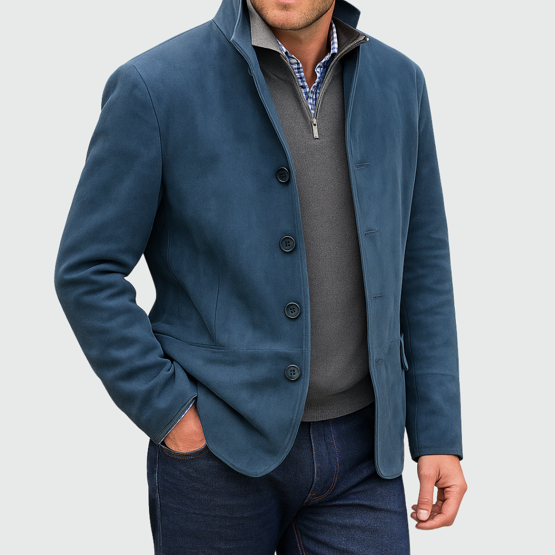 Ferdinando – Klassieke Suède Blazer Met Knopen (Limited Edition)