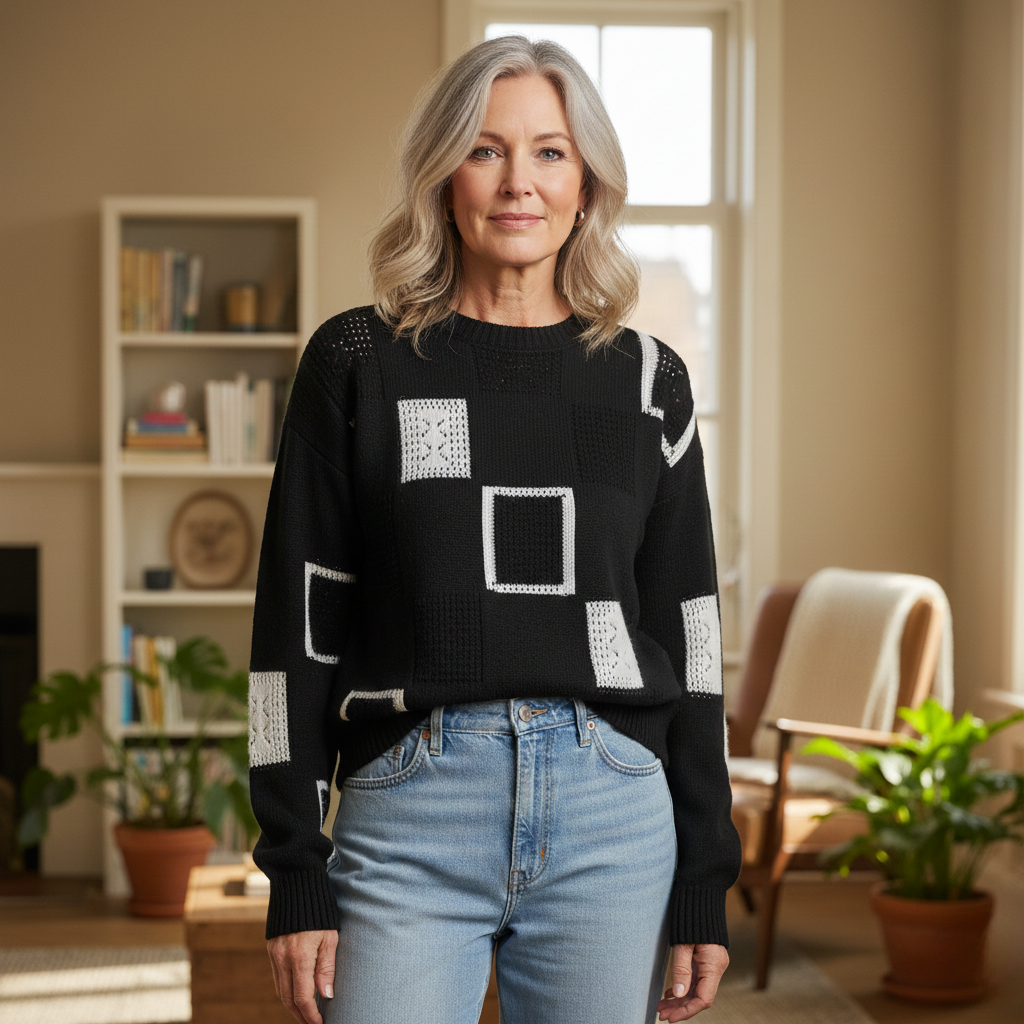 Carla™ | Chic trui met geometrische patronen