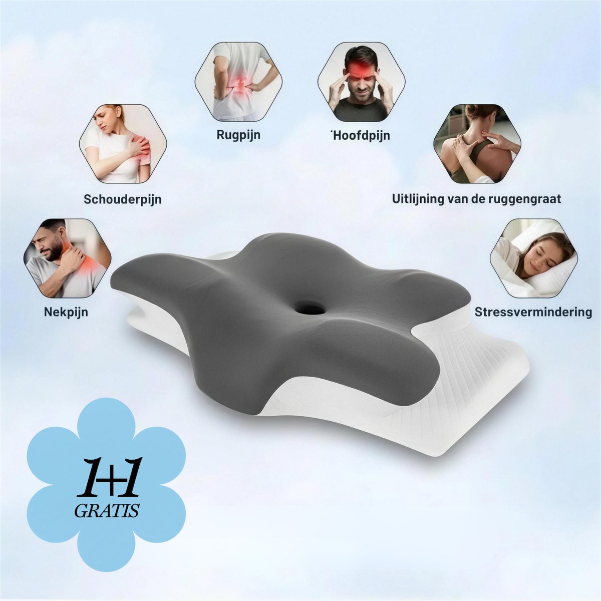 Lunava™ Ergonomisch Kussen - 1+1 GRATIS