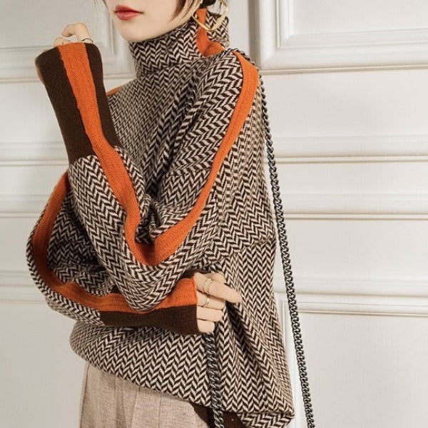 Sandy™ | Coltrui met opvallende contrasterende strepen