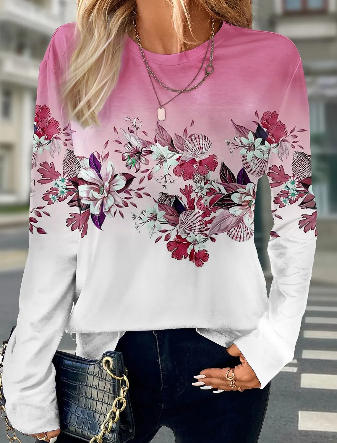 Amora | Elegante Bloemen Trui