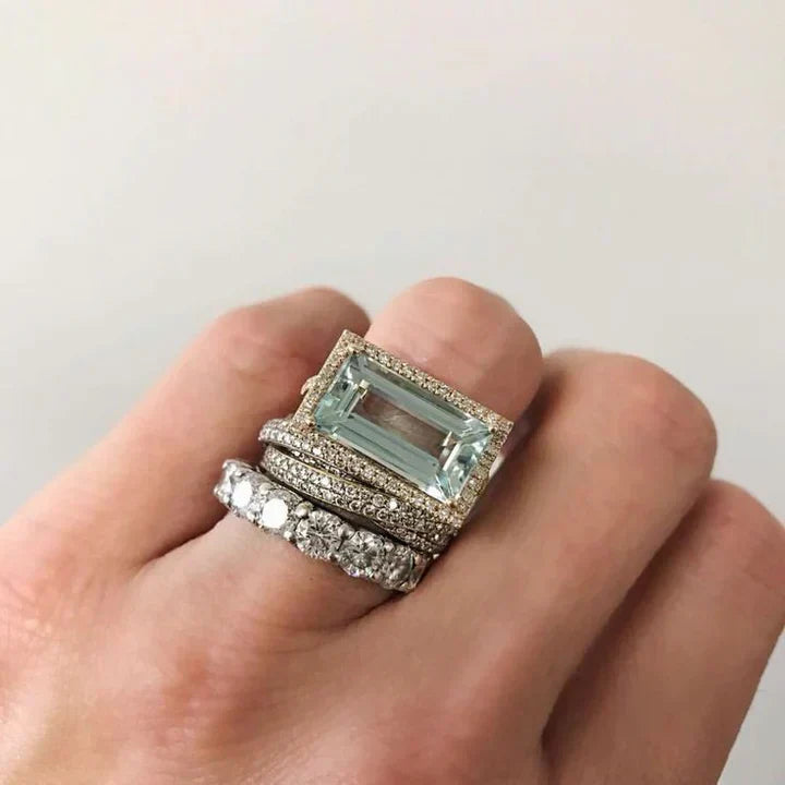 Vintage Ring van Zilver en Turquoise