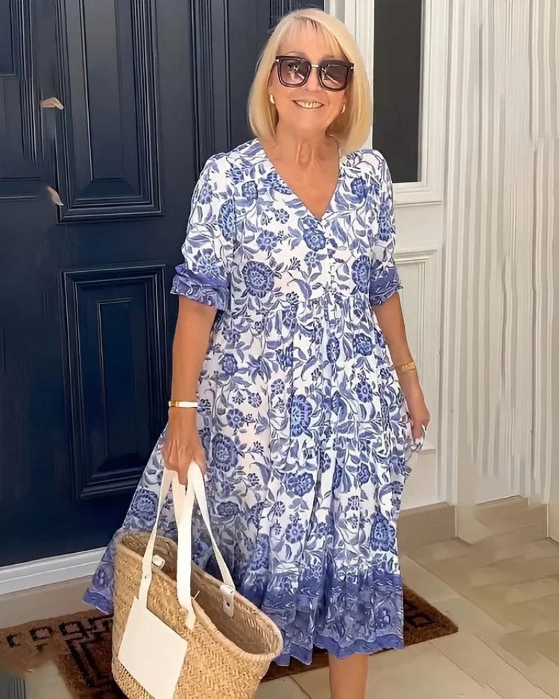 ARIAS - BOHEMIAN V-NECK DRESS