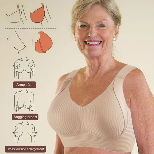 Geribde push-up-bh met verstelbare beugels voor dames | 1+1 GRATIS