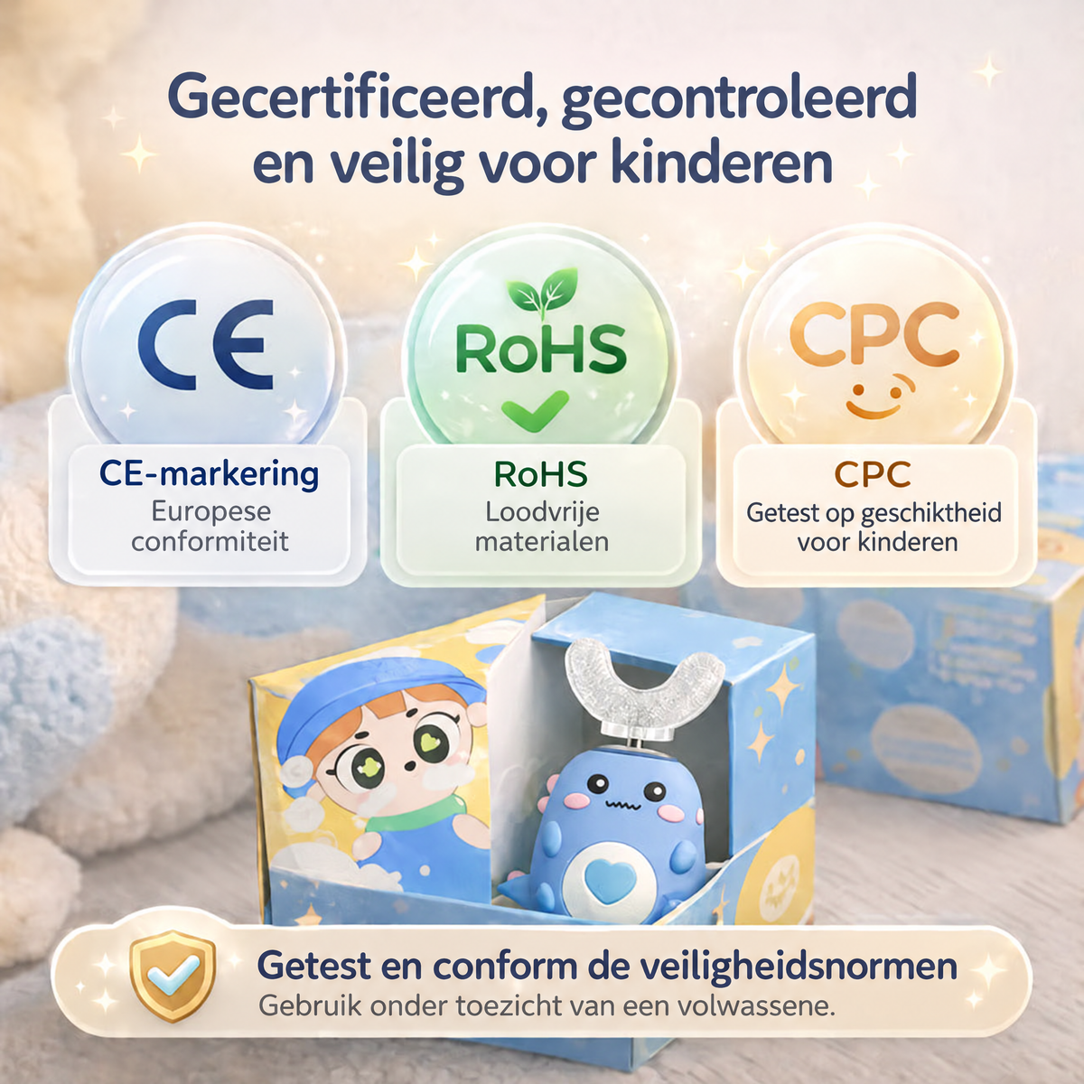 DinoBrush™ - De U-vormige elektrische tandenborstel voor kinderen (2–12 jaar)