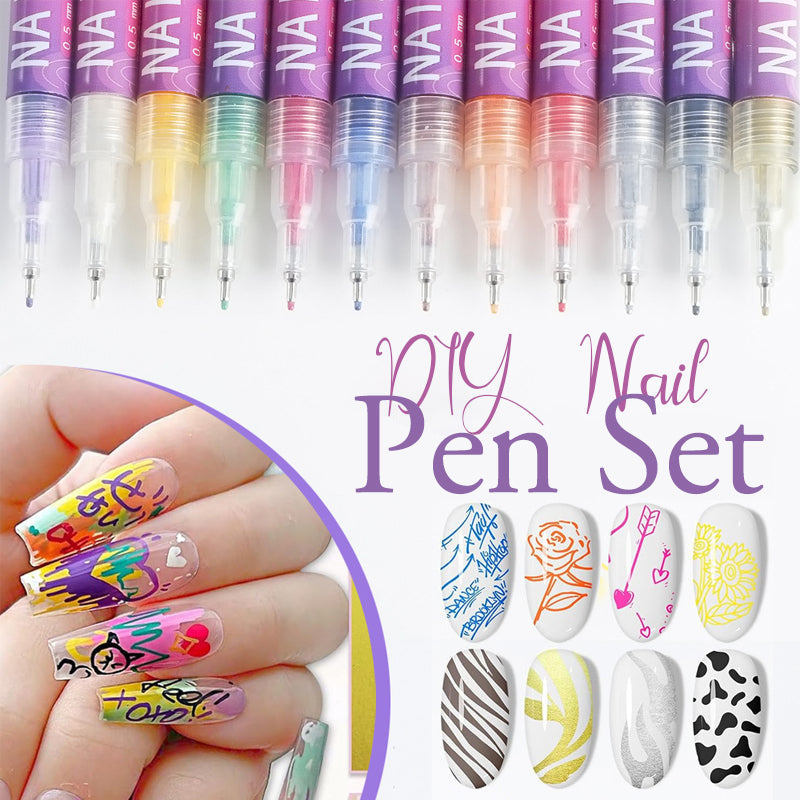 🎨12-Color Nail Art Pen Set 💅