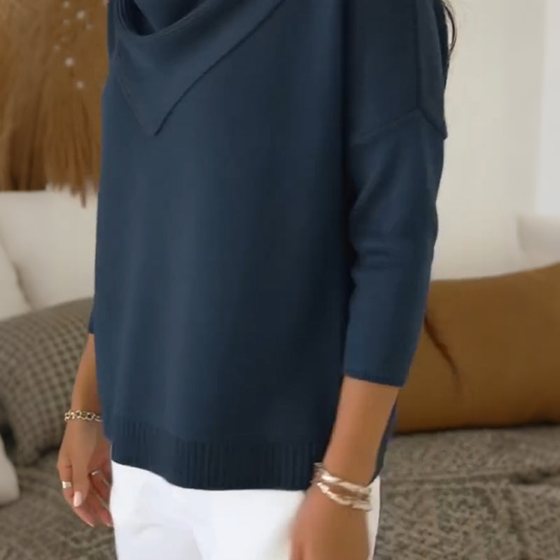 Amber™ | Dames Trui met Elegante Driehoekshals