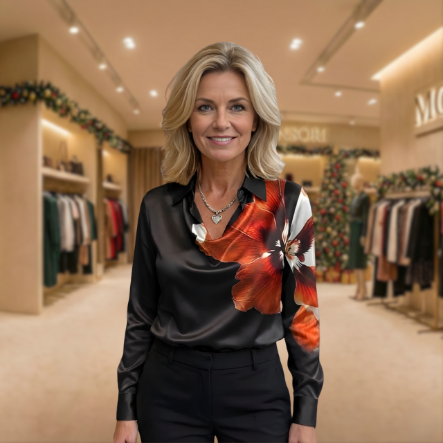 Fiona™ | Elegante Satijnen Blouse (kopie)