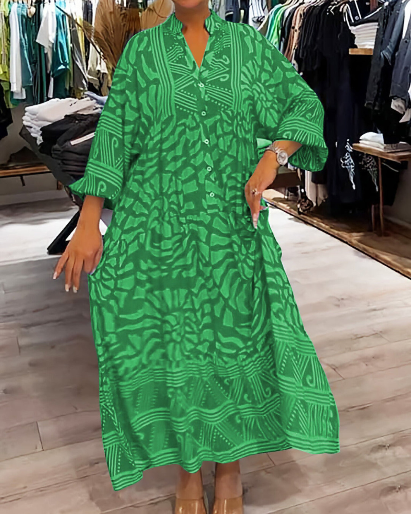 LENARA - Maxi jurk met print