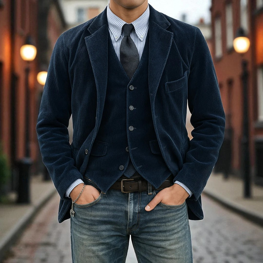 Tommy™ | Complete 2-piece: Blazer and Vest in corduroy