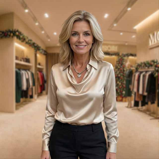 Fiona™ | Elegante Satijnen Blouse (kopie)