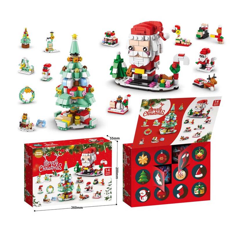 Kerstbouwstenen adventskalender