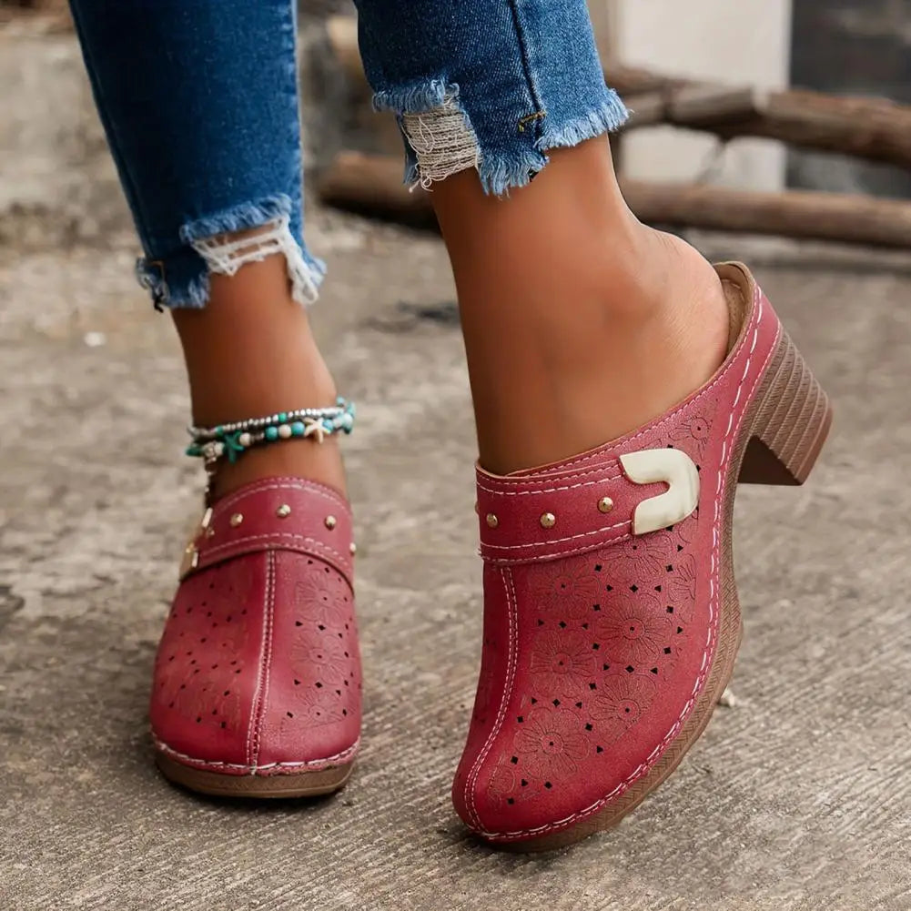 Livia™ Chunky Platform Sandalen – Gesloten Teen & Comfortabele Instap