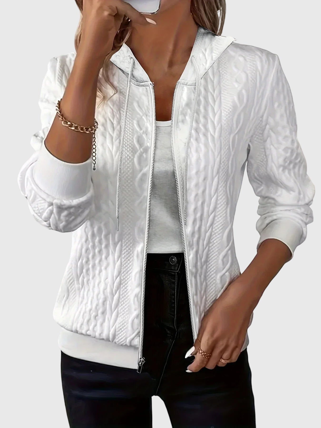 Anita | Hoodie met Rits