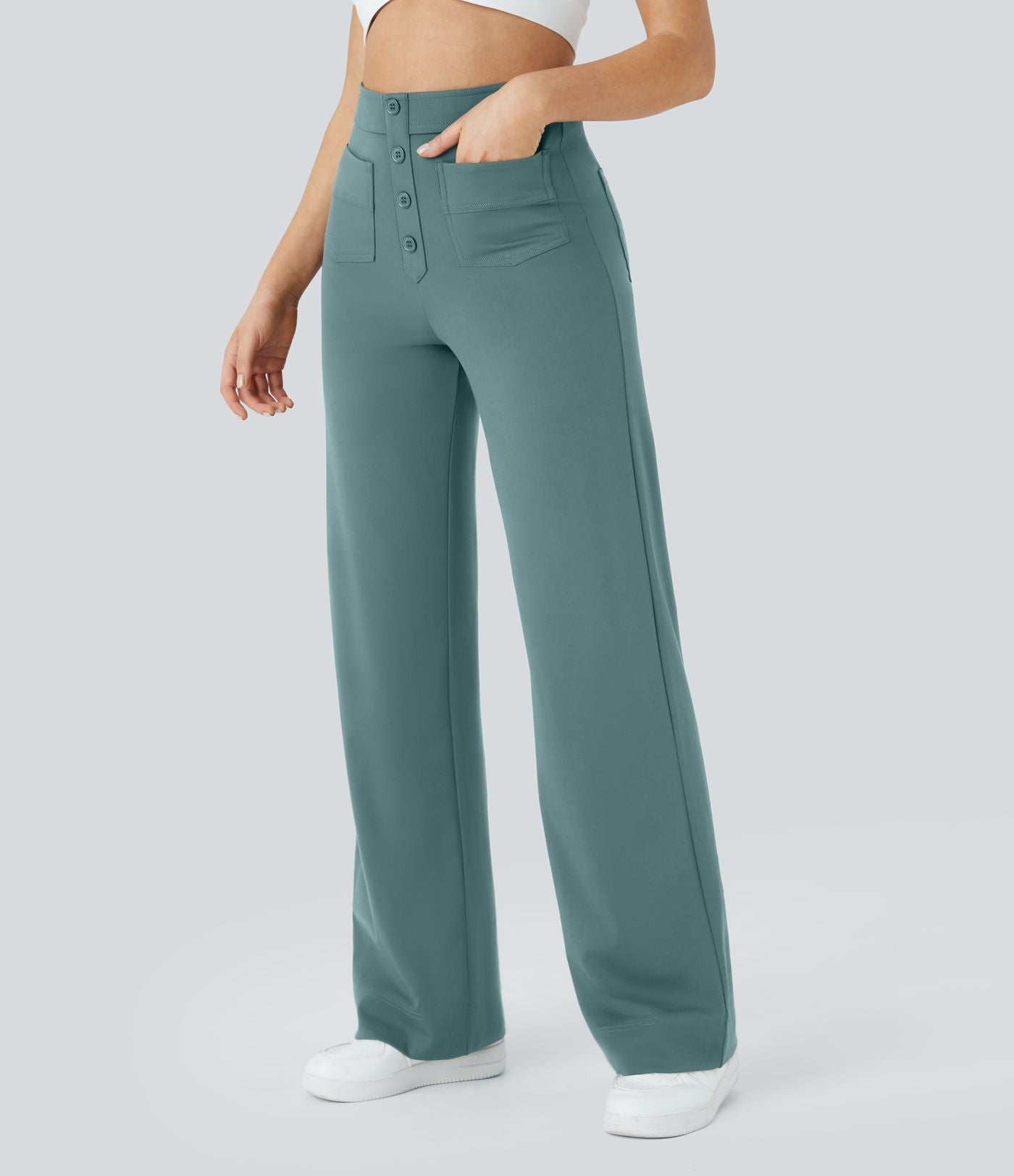Emma™ | Elegante Elastische High-Waist Pantalon (1+1 GRATIS)